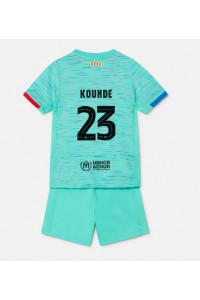 Barcelona Jules Kounde #23 Jalkapallovaatteet Lasten Kolmas peliasu 2023-24 Lyhythihainen (+ Lyhyet housut)